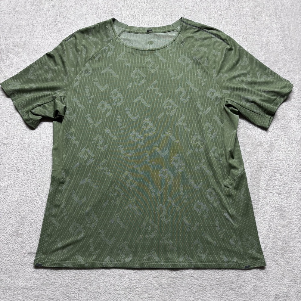 Lululemon Textured Training Shirt Glitch Code Camo Jacquard Mens M/L